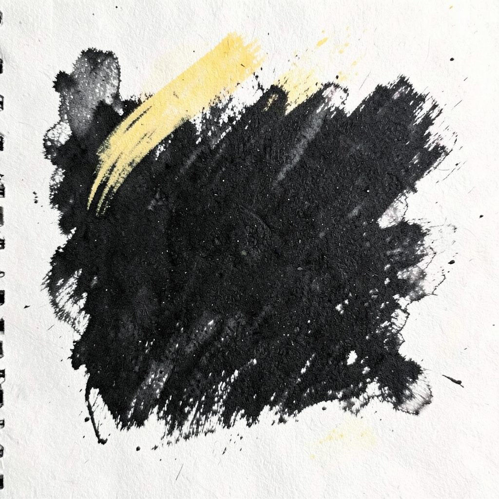 Charcoal area chart with rolling layered hills of dark grey shading on a parchment field